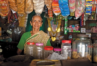 Rural Finance customer running a village provisions store